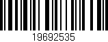 Código de barras (EAN, GTIN, SKU, ISBN): '19692535'