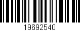 Código de barras (EAN, GTIN, SKU, ISBN): '19692540'