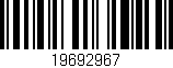 Código de barras (EAN, GTIN, SKU, ISBN): '19692967'