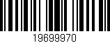 Código de barras (EAN, GTIN, SKU, ISBN): '19699970'