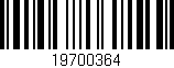 Código de barras (EAN, GTIN, SKU, ISBN): '19700364'