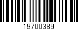 Código de barras (EAN, GTIN, SKU, ISBN): '19700389'