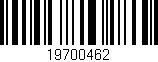 Código de barras (EAN, GTIN, SKU, ISBN): '19700462'