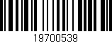 Código de barras (EAN, GTIN, SKU, ISBN): '19700539'