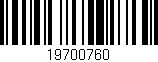 Código de barras (EAN, GTIN, SKU, ISBN): '19700760'