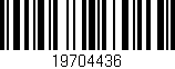 Código de barras (EAN, GTIN, SKU, ISBN): '19704436'