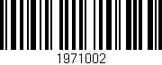 Código de barras (EAN, GTIN, SKU, ISBN): '1971002'