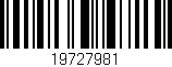 Código de barras (EAN, GTIN, SKU, ISBN): '19727981'