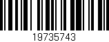 Código de barras (EAN, GTIN, SKU, ISBN): '19735743'