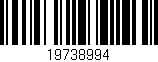 Código de barras (EAN, GTIN, SKU, ISBN): '19738994'
