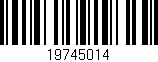 Código de barras (EAN, GTIN, SKU, ISBN): '19745014'