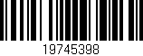 Código de barras (EAN, GTIN, SKU, ISBN): '19745398'