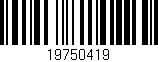 Código de barras (EAN, GTIN, SKU, ISBN): '19750419'