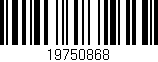 Código de barras (EAN, GTIN, SKU, ISBN): '19750868'