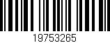 Código de barras (EAN, GTIN, SKU, ISBN): '19753265'