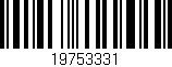 Código de barras (EAN, GTIN, SKU, ISBN): '19753331'