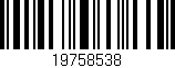 Código de barras (EAN, GTIN, SKU, ISBN): '19758538'