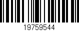 Código de barras (EAN, GTIN, SKU, ISBN): '19759544'
