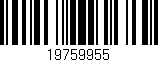 Código de barras (EAN, GTIN, SKU, ISBN): '19759955'