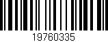 Código de barras (EAN, GTIN, SKU, ISBN): '19760335'