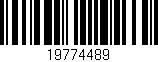 Código de barras (EAN, GTIN, SKU, ISBN): '19774489'