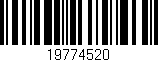 Código de barras (EAN, GTIN, SKU, ISBN): '19774520'