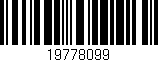 Código de barras (EAN, GTIN, SKU, ISBN): '19778099'