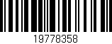 Código de barras (EAN, GTIN, SKU, ISBN): '19778358'