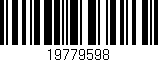 Código de barras (EAN, GTIN, SKU, ISBN): '19779598'
