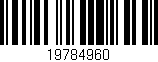 Código de barras (EAN, GTIN, SKU, ISBN): '19784960'