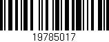Código de barras (EAN, GTIN, SKU, ISBN): '19785017'