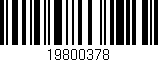 Código de barras (EAN, GTIN, SKU, ISBN): '19800378'