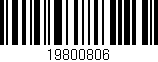 Código de barras (EAN, GTIN, SKU, ISBN): '19800806'