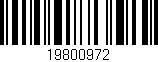 Código de barras (EAN, GTIN, SKU, ISBN): '19800972'