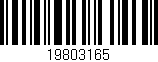 Código de barras (EAN, GTIN, SKU, ISBN): '19803165'