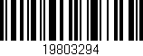 Código de barras (EAN, GTIN, SKU, ISBN): '19803294'