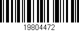 Código de barras (EAN, GTIN, SKU, ISBN): '19804472'