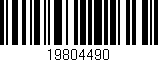 Código de barras (EAN, GTIN, SKU, ISBN): '19804490'