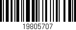 Código de barras (EAN, GTIN, SKU, ISBN): '19805707'