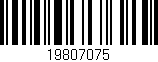 Código de barras (EAN, GTIN, SKU, ISBN): '19807075'