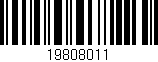 Código de barras (EAN, GTIN, SKU, ISBN): '19808011'