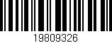 Código de barras (EAN, GTIN, SKU, ISBN): '19809326'