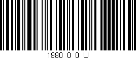 Código de barras (EAN, GTIN, SKU, ISBN): '1980_0_0_U'