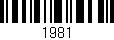 Código de barras (EAN, GTIN, SKU, ISBN): '1981'