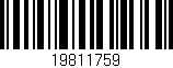 Código de barras (EAN, GTIN, SKU, ISBN): '19811759'