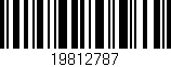 Código de barras (EAN, GTIN, SKU, ISBN): '19812787'