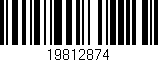 Código de barras (EAN, GTIN, SKU, ISBN): '19812874'