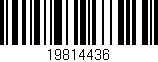 Código de barras (EAN, GTIN, SKU, ISBN): '19814436'