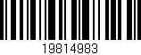 Código de barras (EAN, GTIN, SKU, ISBN): '19814983'