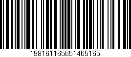 Código de barras (EAN, GTIN, SKU, ISBN): '198161165651465165'